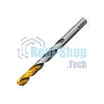 Сверло спиральное по металлу Denzel 10 x 133мм, Р6М5, Golden Tip, многогранная заточка
