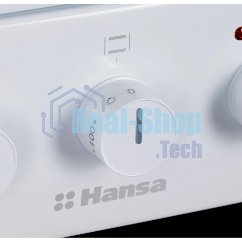 Плита электрическая Hansa FCEW53000 белый, конфорок 4 шт, духовка 68 л, 50 см x 85 см x 60 см