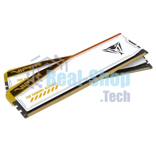 Оперативная память Patriot Viper Elite 5 TUF Gaming, DDR5, 48GB (2x24 GB), 6000 MHz, CL36, DIMM, радиатор, RGB, белый
