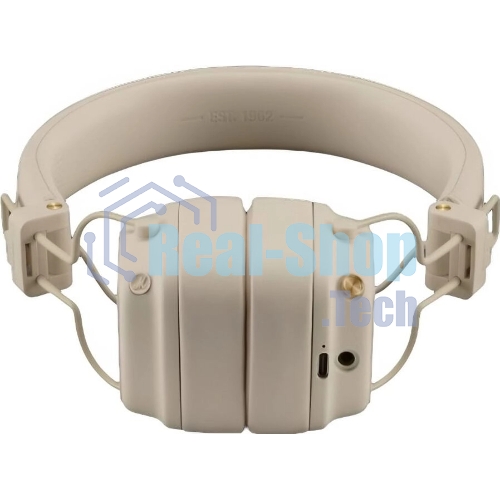 Беспроводные/проводные наушники Marshall Major V бежевый, накладные, Bluetooth + проводной, беспроводная зарядка