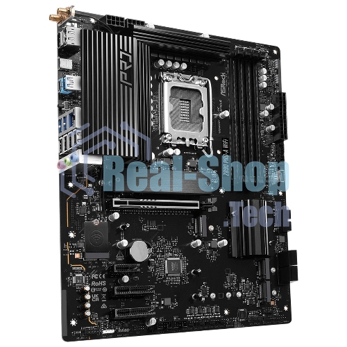 Материнская плата ASRock Z890 PRO-A WIFI, LGA 1851, Intel Z890, 4xDDR5, 4xSATA, 4xM.2, 1xPCIe 5.0 x16, 2xPCIe 4.0 x4, 1xPCIe 4.0 x1, 1xHDMI, 1xDP, 1xThunderbolt 4, 1x2.5Gb LAN, 4xUSB-A 3.2 Gen 1, 2xUSB-A 3.2 Gen 2, 1xUSB-C 3.2 Gen 2, 2xUSB-C Thunderbolt 4, 7.1, 3x3.5 мм, ATX