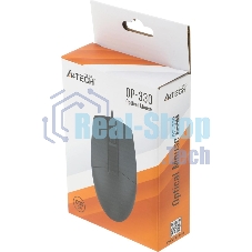 Мышь проводная A4Tech OP-330 черный, 1200 dpi, USB, кнопки - 3