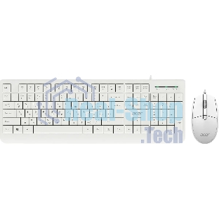 Комплект клавиатура+мышь Acer OCC400 проводной, USB, 2000 DPI, белый