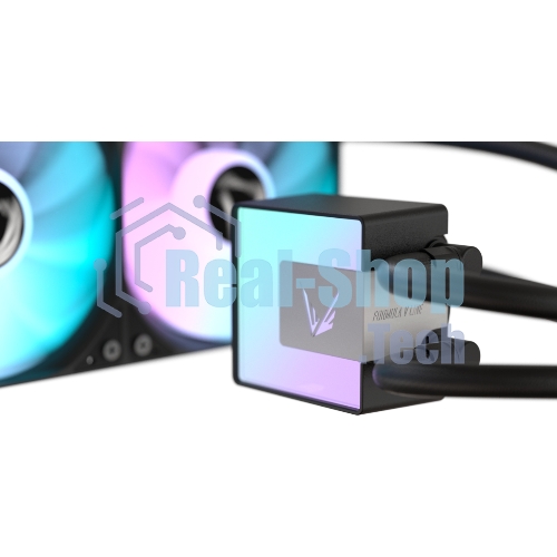 Кулер с водяным охлаждением Formula V Line ICE JET GLOW 360 BK, 360мм, 3x120мм, ARGB fans, LGA115X/1200/1700/1851, AM4/AM5