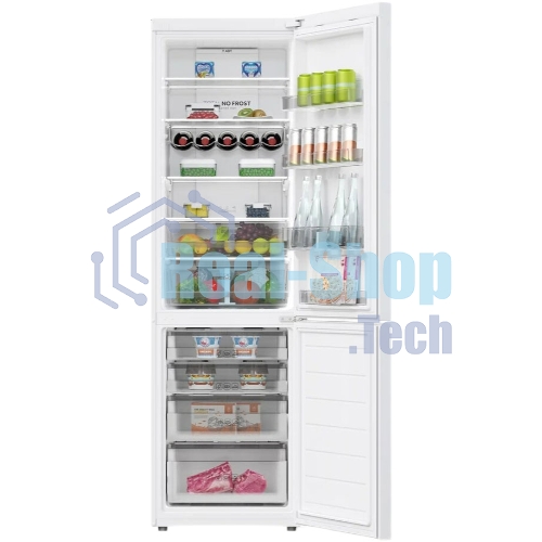 Холодильник Haier C2F637CWMVU1 белый, двухкамерный, 278/108л, морозилка снизу, No Frost