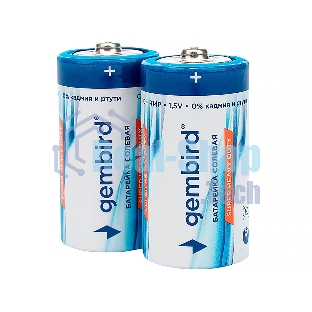 Батарейки солевые Gembird Gb-R14P-2F, тип С(R14P), 2шт, пленка