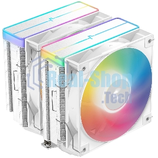 Кулер для процессора DEEPCOOL AG620 WH ARGb V2 LGA20XX/1700/1200/115X/AM5/AM4 (9шт/кор, TDP 260W, PWM, ARGb DUAL Fan 120мм, 6 тепл. трубок, белый) RET