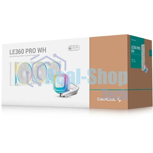 Система жидкостного охлаждения Deepcool LE360 PRO Wh ARGb Soc-AM5/AM4/1200/1700/1851 белый 4-pin 19-33dB Al 300W 1817gr Ret (R-LE360PRO-WHAMMC-G-1)