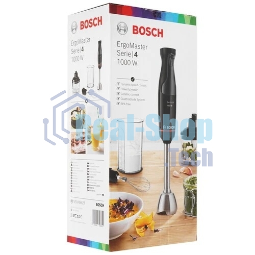 Блендер погружной Bosch MSM4B621 черный, 1000 Вт, 1 скорость
