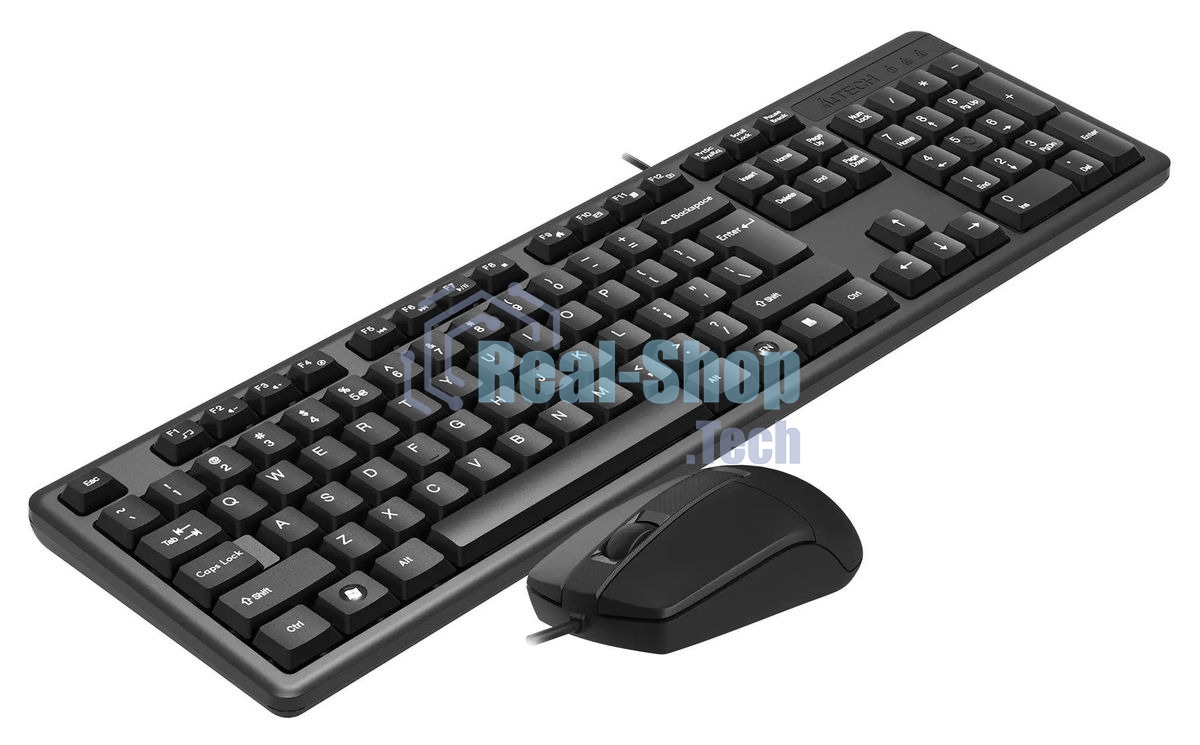 Комплект клавиатура+мышь A4Tech KK-3330 проводной, USB, 1200 DPI, чёрный