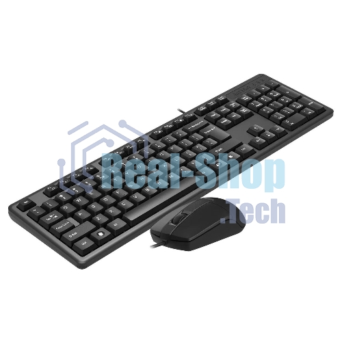 Комплект клавиатура+мышь A4Tech KK-3330 проводной, USB, 1200 DPI, чёрный