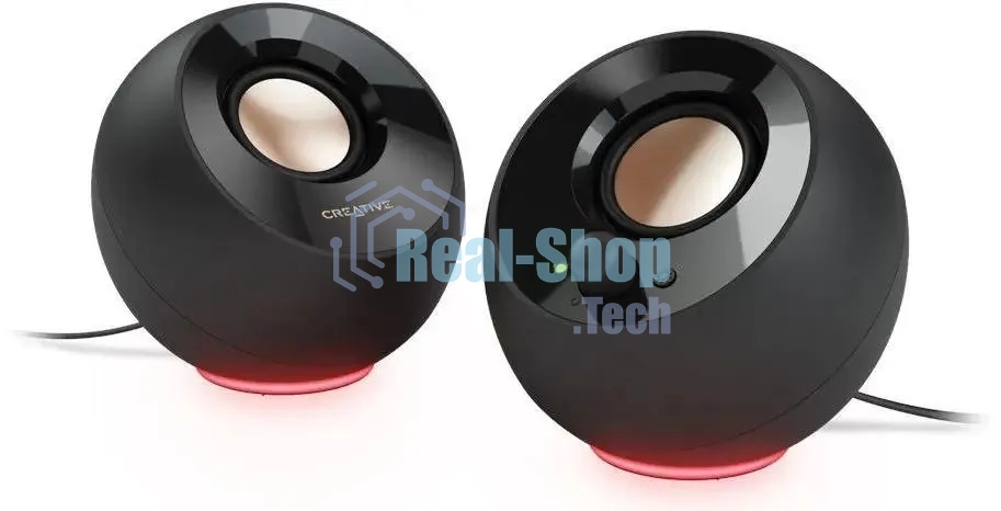 Колонки Creative Pebble SE чёрный, 2.0, 4.4 Вт, AUX