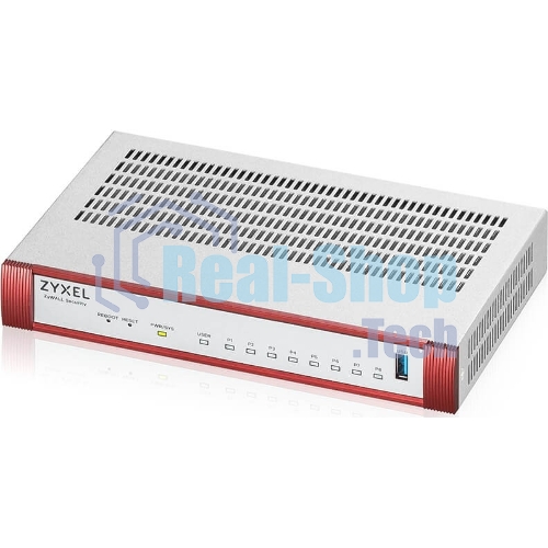 Межсетевой экран Zyxel USG FLEX 100H с подпиской Gold на 1 год (AS, AV, CF, IDP/DPI, Sandboxing, SecuReporter), 8xRJ-45: 1G (LAN/WAN), 1xUSB3.0 **