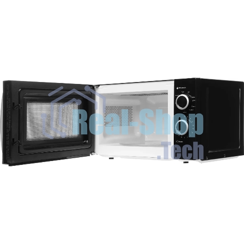 Микроволновая печь Galanz MOG-2009MB черный, 20 л, 700 Вт, переключатели - поворотный механизм