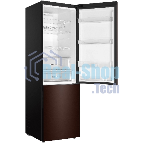 Холодильник Haier C4F740CLBGU1 коричневый двухкамерный 286/115л морозилка снизу, No Frost