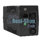 Источник бесперебойного питания ExeGate Smart LB-1000.LCD.AVR.4C13.USB (1000VA/650W, LCD, AVR, 4*C13, USB, батарея 12V 9Ah, черный)