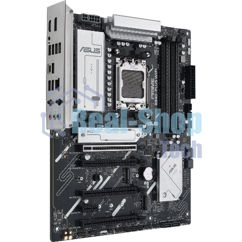 Материнская плата ASUS PRIME B840-PLUS WIFI, AM5, AMD B840, 4xDDR5, 4xSATA, 3xM.2, 1xPCIe 4.0 x16, 1xPCIe 3.0 x16, 2xPCIe 3.0 x16, 1xPCIe 3.0 x1, 1xDP, 1xHDMI, 1x 2.5Gb LAN, 8xUSB-A, 3x3.5 мм, 7.1, ATX