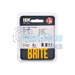 Рамка 1-мест. IEK BRITE РУ-1-2-БрВа стекло ванильный