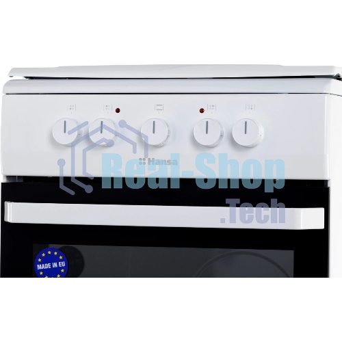 Плита электрическая Hansa FCEW53000 белый, конфорок 4 шт, духовка 68 л, 50 см x 85 см x 60 см