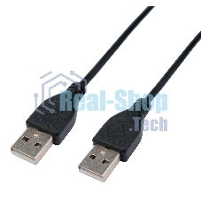 Кабель USB2.0 Cablexpert CC-USB2-AMAM-1.8M, AM/AM, экран, 28/26AWG, медь, Pro, 1.8м, черный, пакет