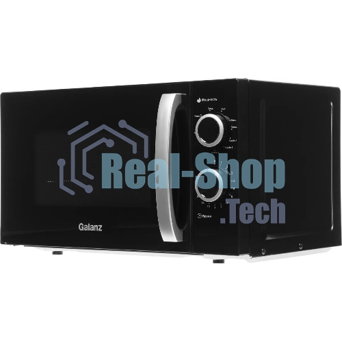 Микроволновая печь Galanz MOG-2009MB черный, 20 л, 700 Вт, переключатели - поворотный механизм