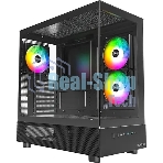 Компьютерный корпус Montech XR черный без БП ATX 3x120мм 2xUSB3.0 1xUSB3.1 audio bott PSU