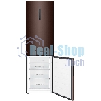 Холодильник Haier C4F740CLBGU1 коричневый двухкамерный 286/115л морозилка снизу, No Frost