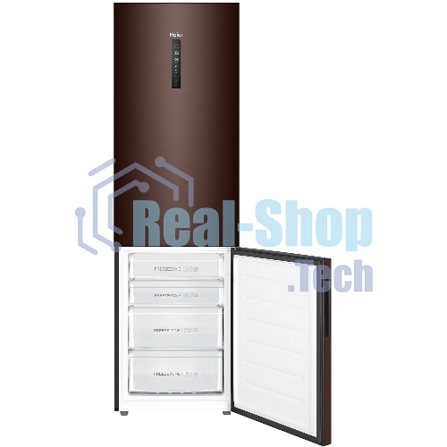 Холодильник Haier C4F740CLBGU1 коричневый двухкамерный 286/115л морозилка снизу, No Frost