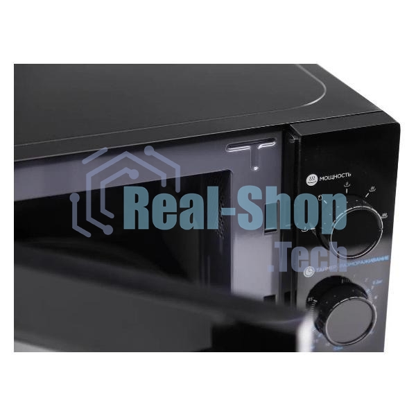 Микроволновая печь HOME HMM207BB черный, 20 л, 700 Вт, переключатели — поворотный механизм