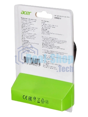 Мышь беспроводная Acer OMR010 черный, 1200 dpi, радиоканал, USB, кнопки - 3