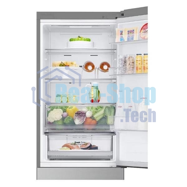 Холодильник LG GC-B459ANMW серебристый двухкамерный 234/110л морозилка снизу, No Frost