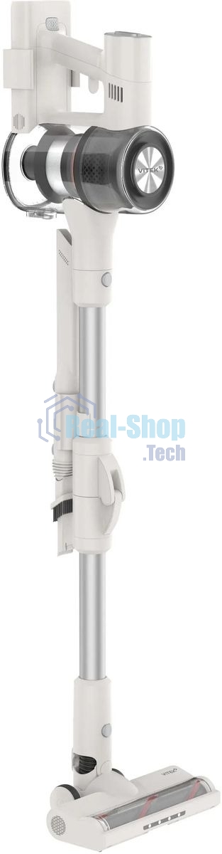 Пылесос вертикальный Vitek VT-CLS02WET бежевый, питание от аккумулятора, 180 Вт, уборка влажная/сухая, пылесборник 1 л