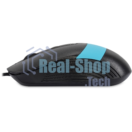Мышь проводная Oklick 310M черный/синий, 2400 dpi, USB, кнопки - 4