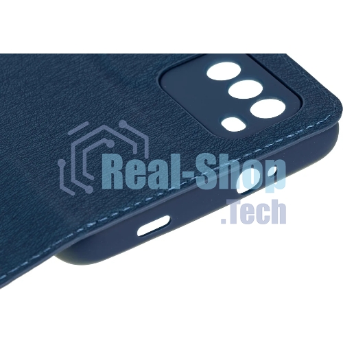 Чехол (флип-кейс) DF poFlip-03 для Xiaomi Poco M3 синий
