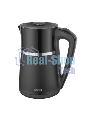 Чайник электрический Centek CT-0028 черный, 1.7 л, 2200 Вт, скрытый нагревательный элемент