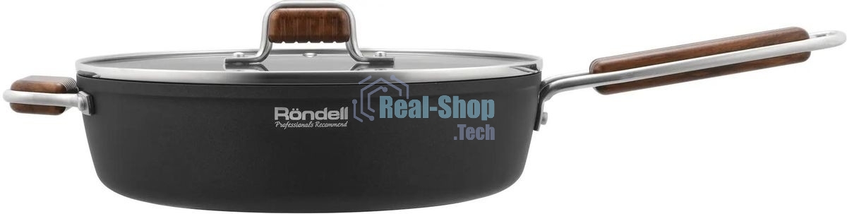 Сотейник Rondell Fjord RDA-1799, 28 см, с крышкой, черный
