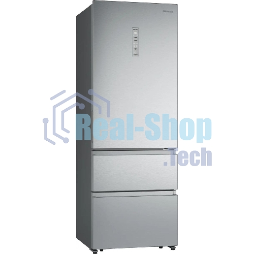 Холодильник Hisense RT641N4ACE серый, двухкамерный, 366/169, морозилка снизу, No Frost
