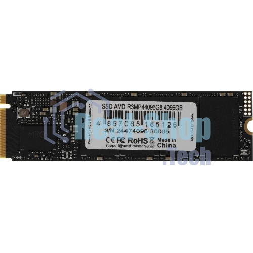 Накопитель SSD AMD Radeon, 4Tb, PCIe 4.0 x4, M.2 2280, NVMe, R/W 7300/6500
