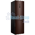 Холодильник Haier C4F740CLBGU1 коричневый двухкамерный 286/115л морозилка снизу, No Frost