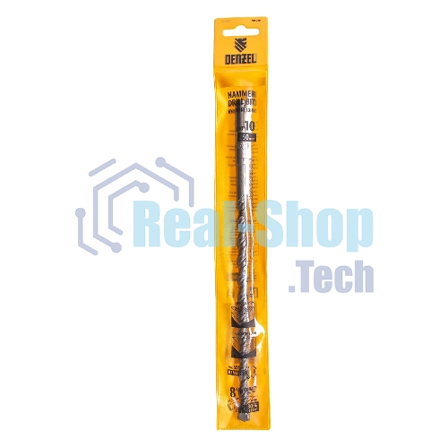 Бур по бетону Denzel двойная спираль, Cobalt W-tip, 10x260 мм, SDS PLUS