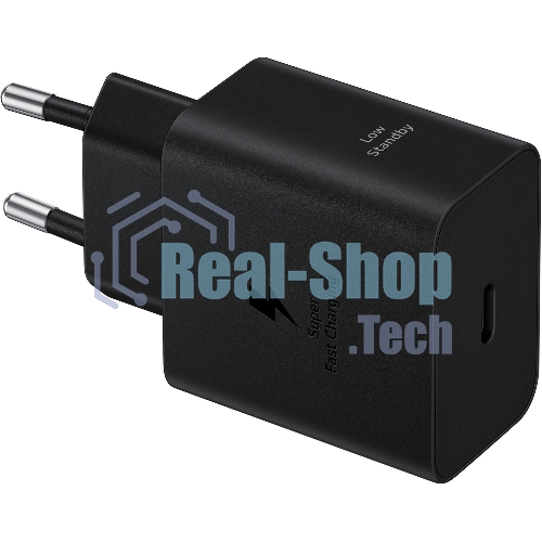 Сетевое зарядное устройство Samsung 45W (USB Type-C порт, кабель USB Type-C в комплекте), черное