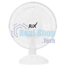 Вентилятор Rix RDF-2200W белый, настольный, 30 Вт, 2 скорости, 22 см