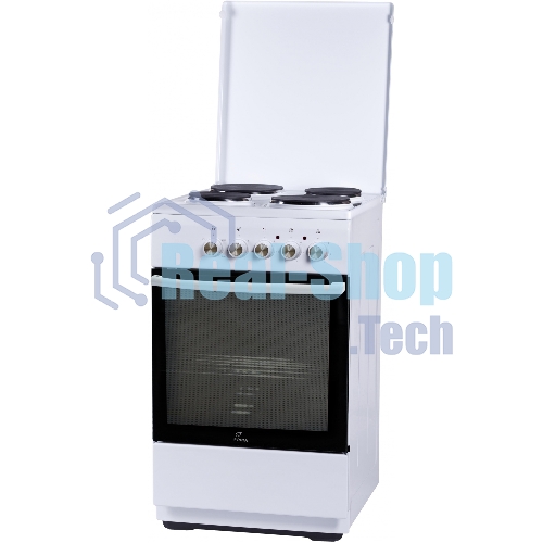 Плита электрическая Flama L FE 14010 W белый эмаль (металлическая крышка)