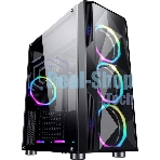 Компьютерный корпус Aerocool/Formula F-3401 (V1) черный без БП ATX 3x120мм 2xUSB 2.0 1xUSB 3.0 audio bott PSU