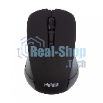 Мышь беспроводная HIPER HOMW-101, 1000-1600 dpi, оптический, 4 кнопки, Soft-touch покрытие, USB-приемник, 2,4 ГГц, батарея 1хАА, черный (HOMW-101)