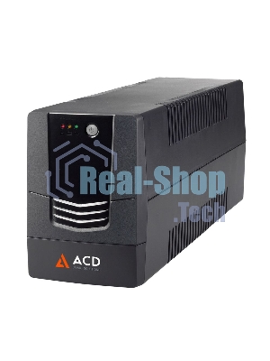 Источник бесперебойного питания (ИБП) ACD PW-Base 1000 / 1000ВА / 600Вт / 4 x CEE 7 (евророзетка)
