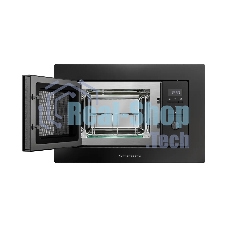Встраиваемая микроволновая печь Kuppersberg HMW 621 B, объем 20 л, мощность 800 Вт, 5 уровней мощности, гриль, 8 автоматических программ, размораживание, кнопочное управление/утапливаемый поворотный переключатель, черный