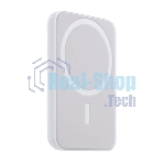 Портативное беспроводное зарядное устройство Rexant Power Bank (аккумуляторная батарея) 5000 mAh, MagSafe, белый