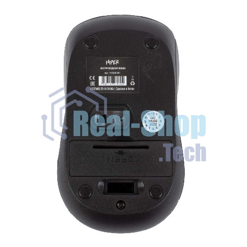 Мышь беспроводная HIPER HOMW-061 черный, 1000 dpi, радиоканал, USB, кнопки - 3