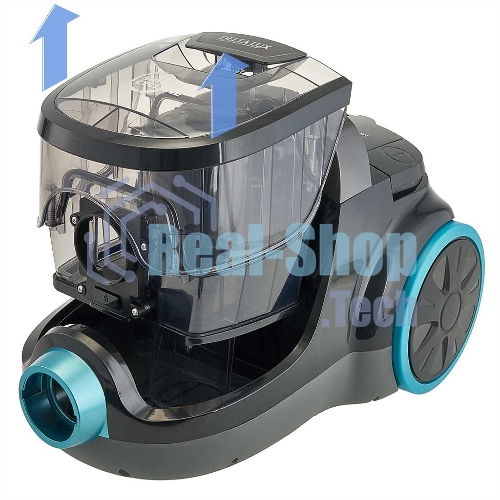 Пылесос Delta LUX DL-0836 черный с бирюзовым